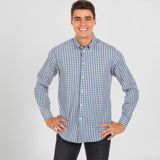 Camisa Hombre Marco Slim Fit Vichy Cuadro