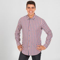 Camisa Hombre Vicenzo Slim Fit Cuadro