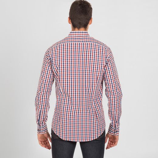 Camisa Hombre Vicenzo Slim Fit Cuadro