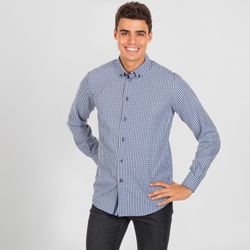 Camisa Hombre Vicenzo Slim Fit Cuadro