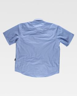 Kurzärmliges Hemd mit hellblauer Brusttasche