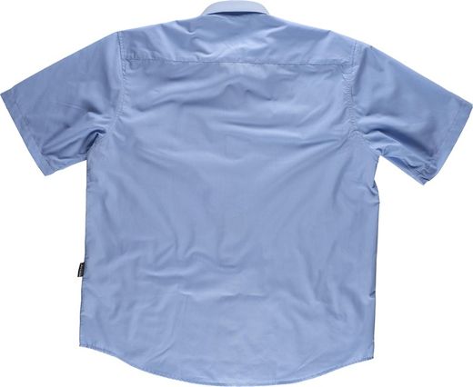 Kurzärmliges Hemd mit hellblauer Brusttasche