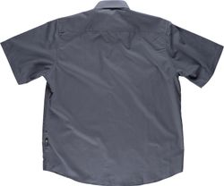 Camisa de manga curta com uma bolsa no peito Cinza