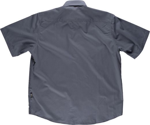 Camisa de manga curta com uma bolsa no peito Cinza