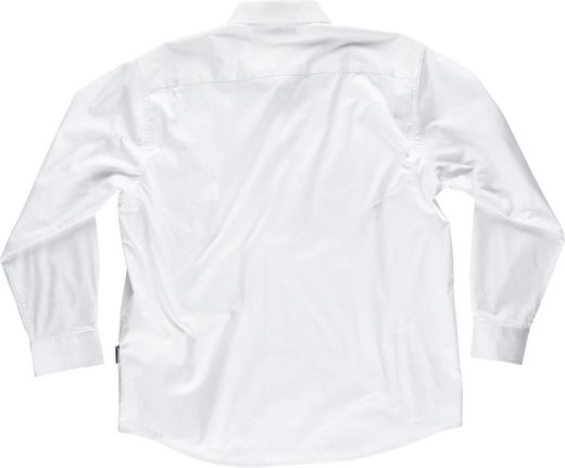 Chemise à manches longues, avec deux poches poitrine à rabats 100% Coton Blanc
