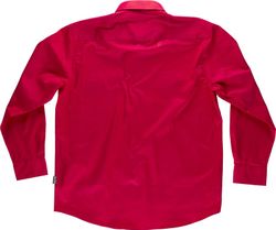 Langarmhemd mit zwei Brusttaschen mit Klappen aus 100% Baumwollrot