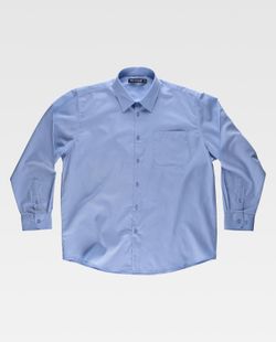 Camisa de manga larga con un bolso de pecho Celeste