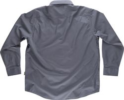 Langarmhemd mit Brusttasche Grau