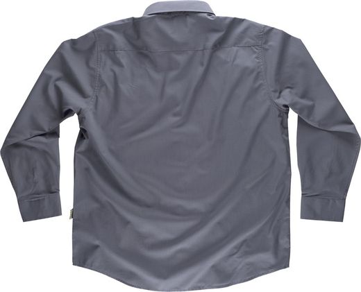 Langarmhemd mit Brusttasche Grau