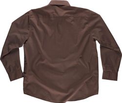 Langarmhemd mit Brusttasche Braun