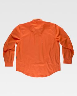 Langarmhemd mit Brusttasche Orange