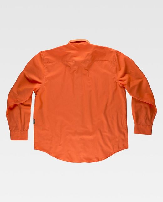 Langarmhemd mit Brusttasche Orange