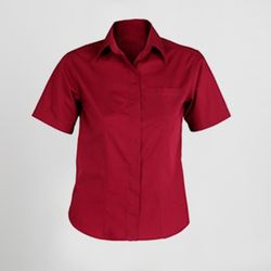 Blusa Mujer Boton Oculto M/C