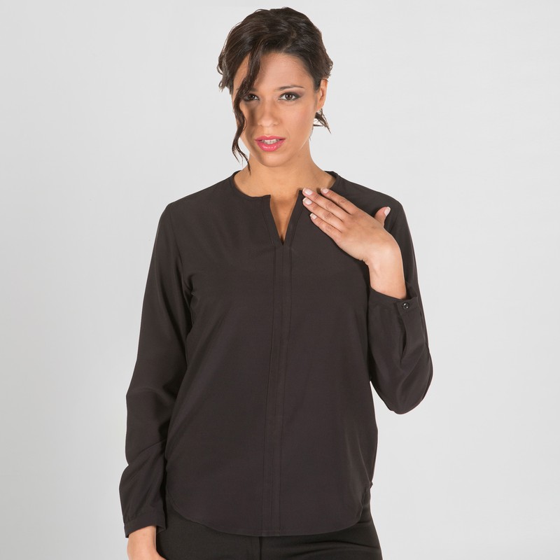 Camiseta manga larga ajustada mujer — Maxport Vestuario Laboral