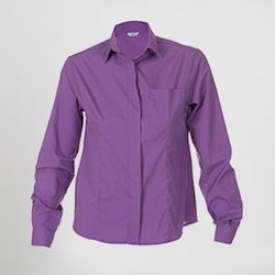 Blusa Mujer Boton Oculto M/L Popelin