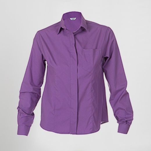 Blusa Mujer Boton Oculto M/L Popelin