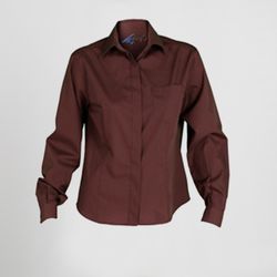 Blusa Mujer Boton Oculto M/L Popelin