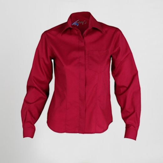 Blusa Mujer Boton Oculto M/L Popelin