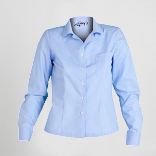 Blusa Mujer Boton Oculto M/L Popelin