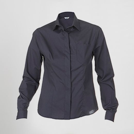 Blusa Mujer Boton Oculto M/L Popelin