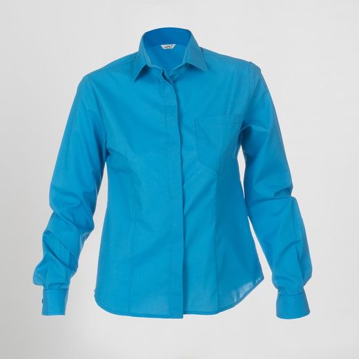 Blusa Mujer Boton Oculto M/L Popelin