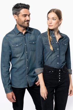CAMISA DENIM MANGA LARGA HOMBRE