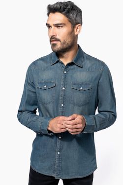 CAMISA DENIM MANGA LARGA HOMBRE
