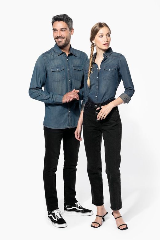CAMISA DENIM MANGA LARGA HOMBRE