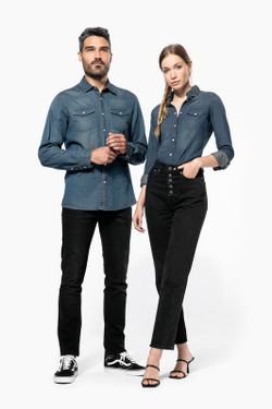CAMISA DENIM MANGA LARGA HOMBRE