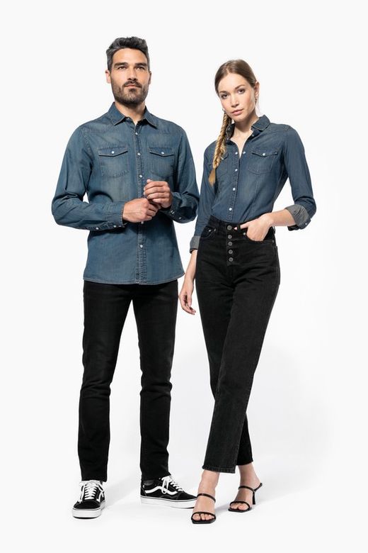 CAMISA DENIM MANGA LARGA HOMBRE