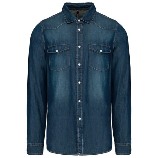 CAMISA DENIM MANGA LARGA HOMBRE