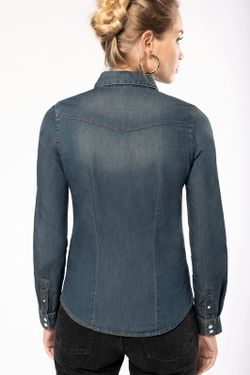 WOMEN'S LONG SLEEVE DENIM SHIRT