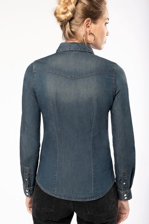 WOMEN'S LONG SLEEVE DENIM SHIRT