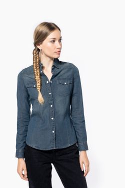WOMEN'S LONG SLEEVE DENIM SHIRT