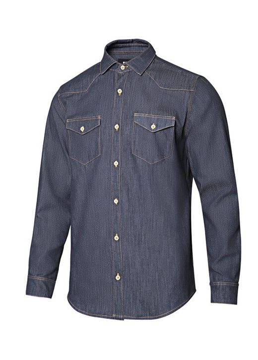 Camicia Denim Ml Uomo Velilla 405006S