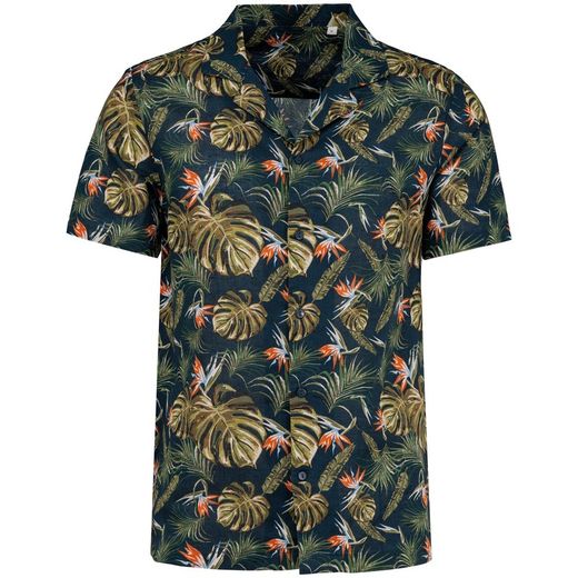 Umweltfreundliches Herrenhemd mit Hawaii-Druck