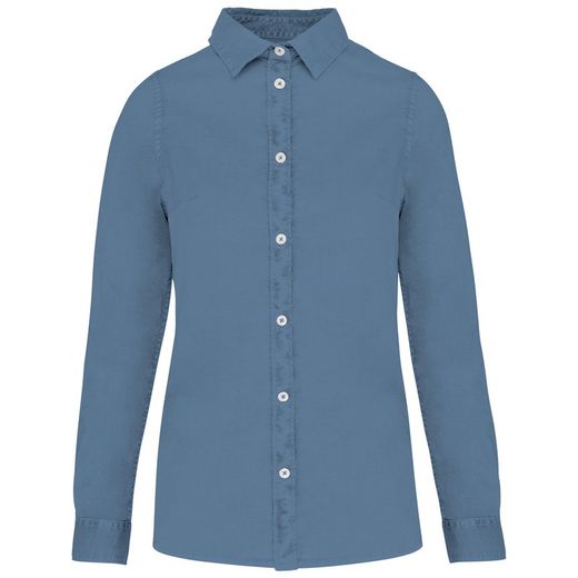 Umweltfreundliches ausgewaschenes Damenhemd