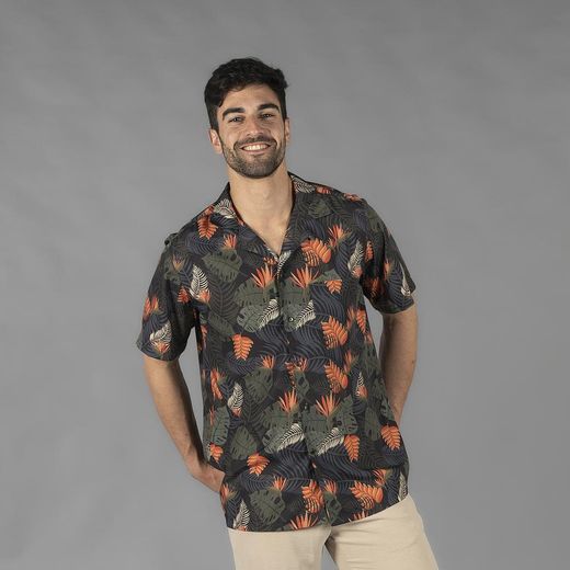 Camisa Hombre Cuello Solapa Hawai