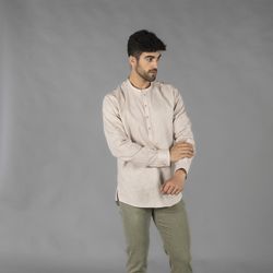 CAMISA HOMBRE LINO/COTTON CUELLO MAO TIWI