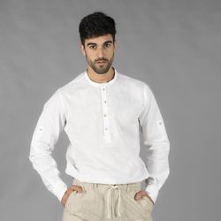CAMISA HOMBRE LINO/COTTON CUELLO MAO TIWI