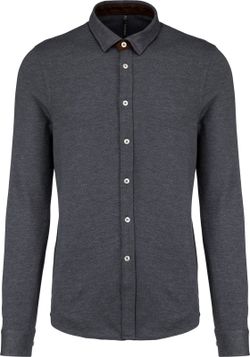 Camicia a maniche lunghe jacquard