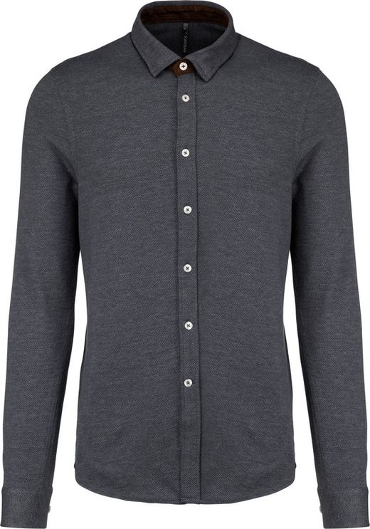 Camicia a maniche lunghe jacquard