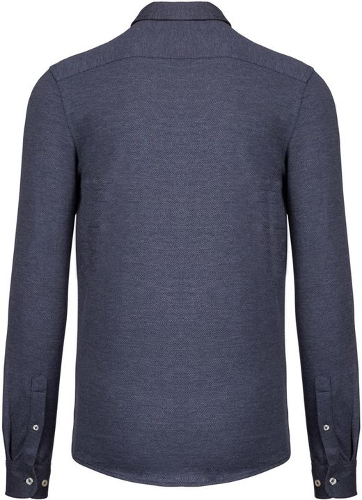 Camicia a maniche lunghe jacquard