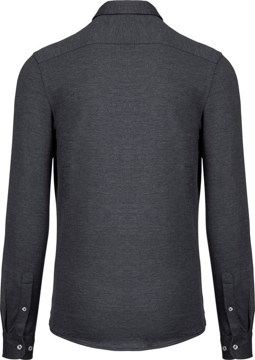 Camicia a maniche lunghe jacquard