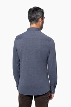 Camicia a maniche lunghe jacquard