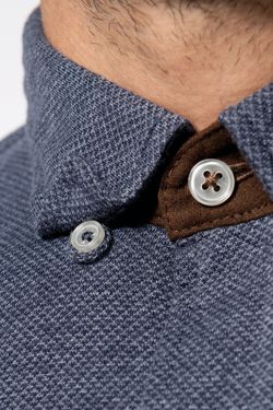 Camicia a maniche lunghe jacquard