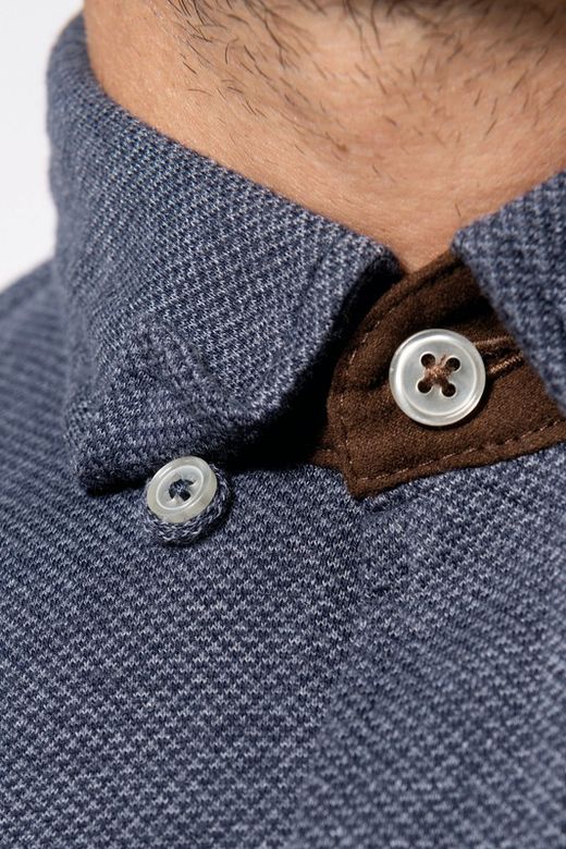 Camicia a maniche lunghe jacquard