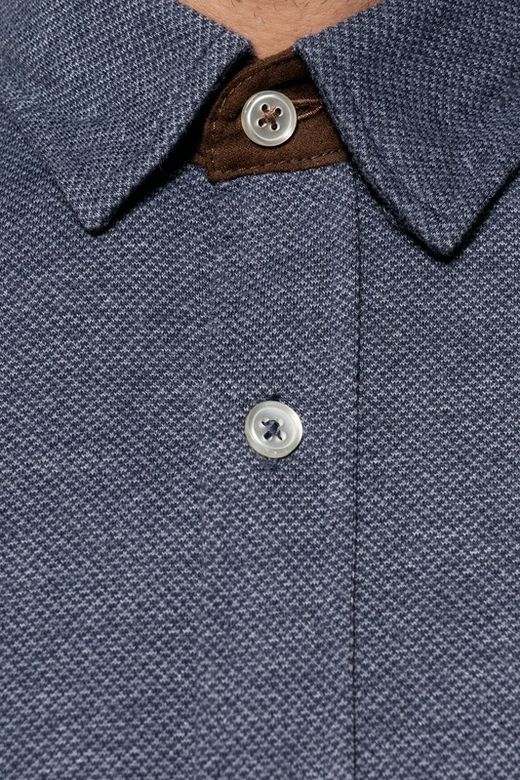 Camicia a maniche lunghe jacquard