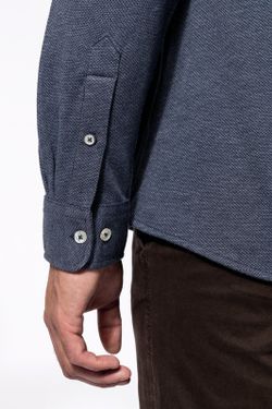 Camicia a maniche lunghe jacquard