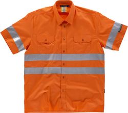 Camisa manga corta con un bolso de pecho Naranja
